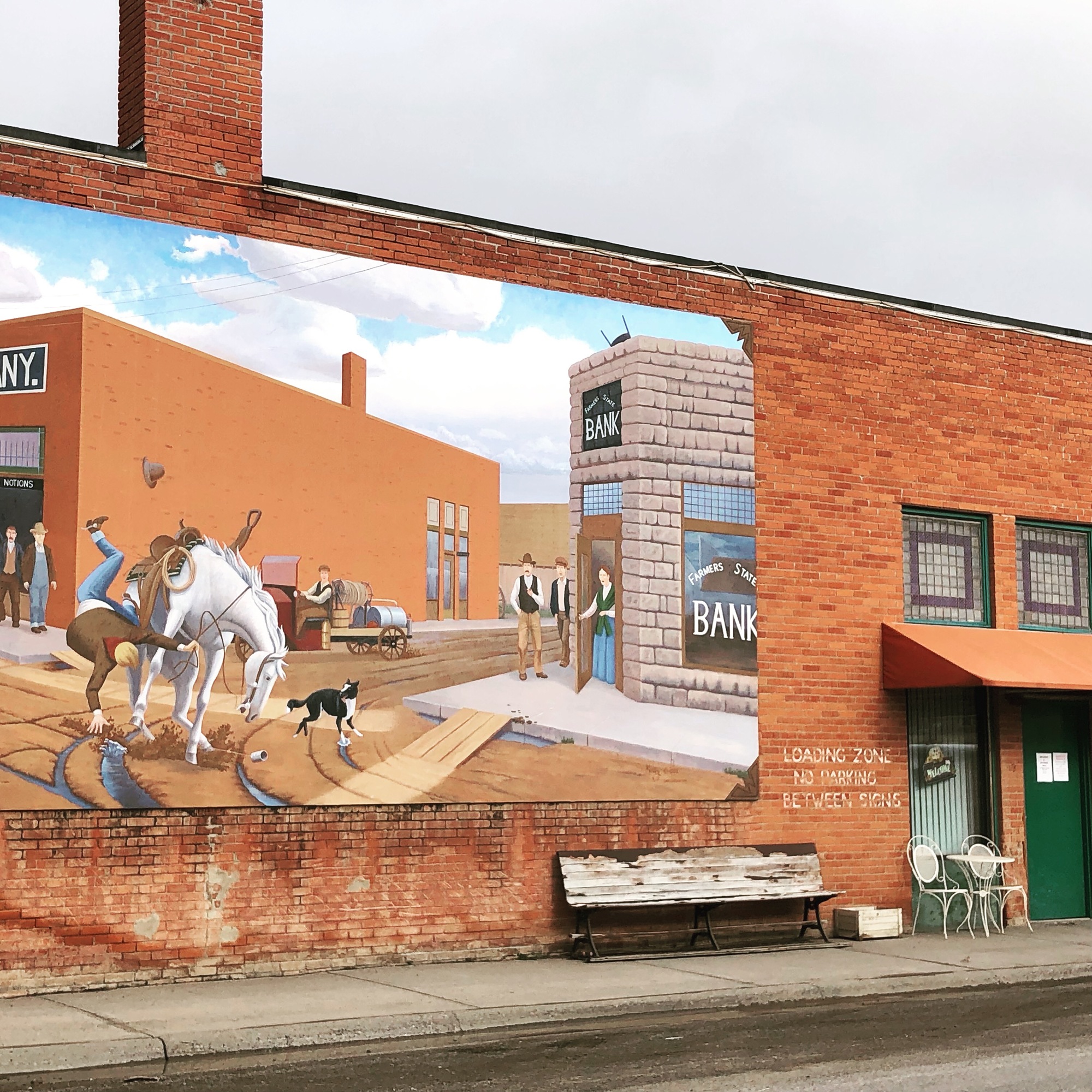 Wilsall Montana mural, downtown Shields Valley